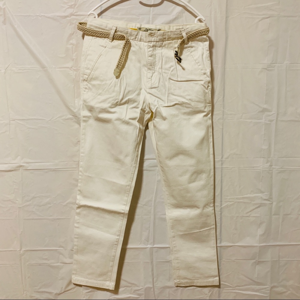 Zara Chino Pants in Ivory White in Size 2